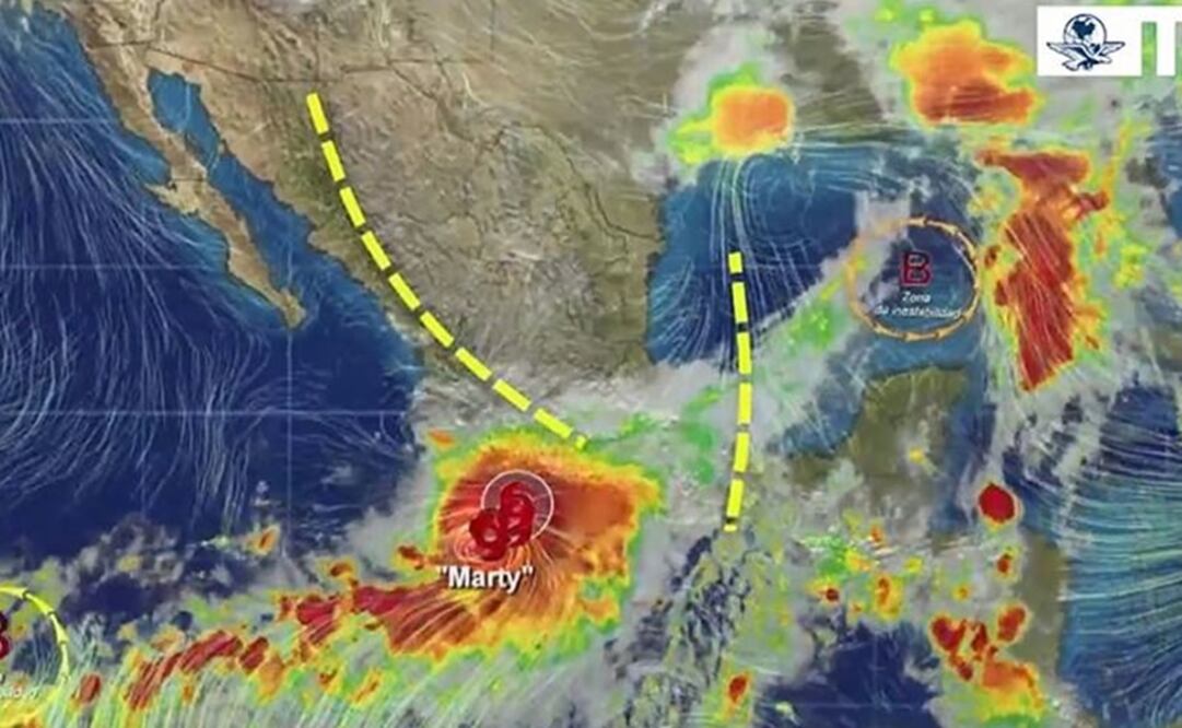 'Marty' became a category one hurricane in the afternoon. (Photo: EFE)