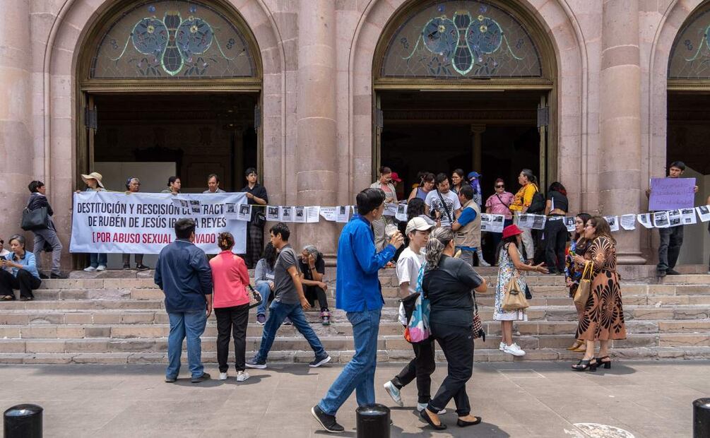 Los alumnos de la UAZ toda esta semana han mantenido un paro de labores y bloqueos de las unidades académicas (22/05/2025). Foto: Diana Valdez / EL UNIVERSAL