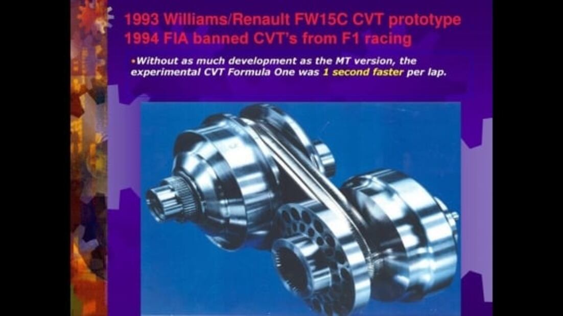 Cuando Williams probó una transmisión CVT en la F1 y era tan buena que la prohibieron