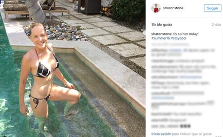 Sharon Stone posa en bikini a los 58 años 