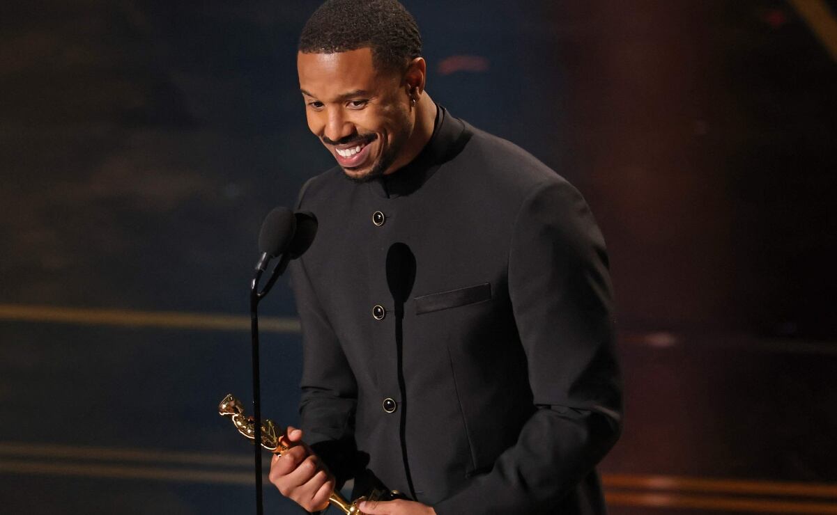 Michael B. Jordan se llevó el Oscar a Mejor Actor. Foto: AFP.