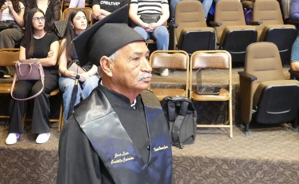Dan Doctorado Honoris Causa a padre de Esmeralda Castillo (05/05/2025). Foto: Especial