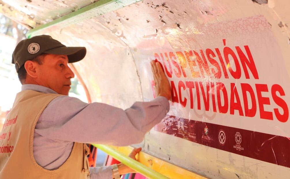 Supención de trajinera. Foto: Especial