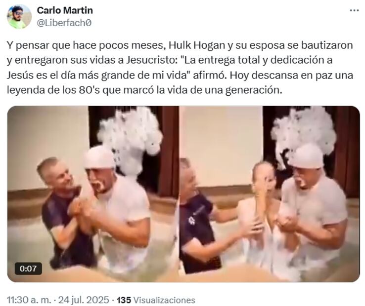Despiden a Hulk Hogan con las mejores frases e imágenes; usuarios le rinden tributo en X. Fuente: X