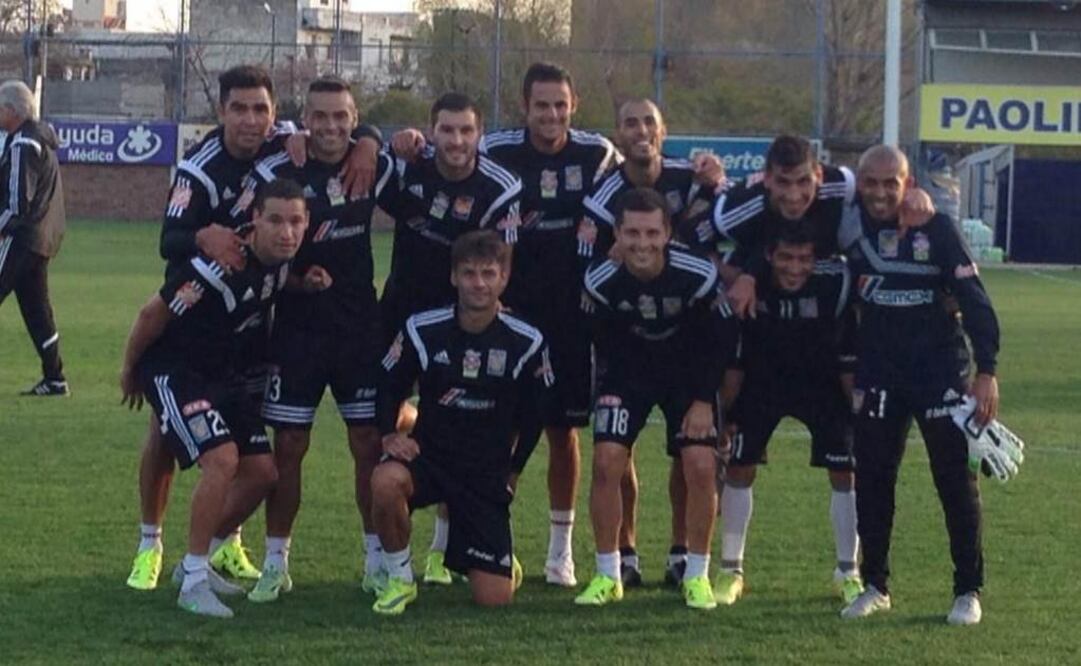 Los jugadores de Tigres durante un entrenamiento en las instalaciones de Boca Tomada de: @TigresOficial