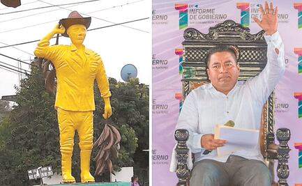 Ante inseguridad, edil estrena estatua del plátano macho