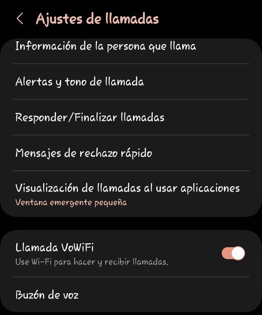 Llamadas por WiFi en Android. Foto: Captura de pantalla