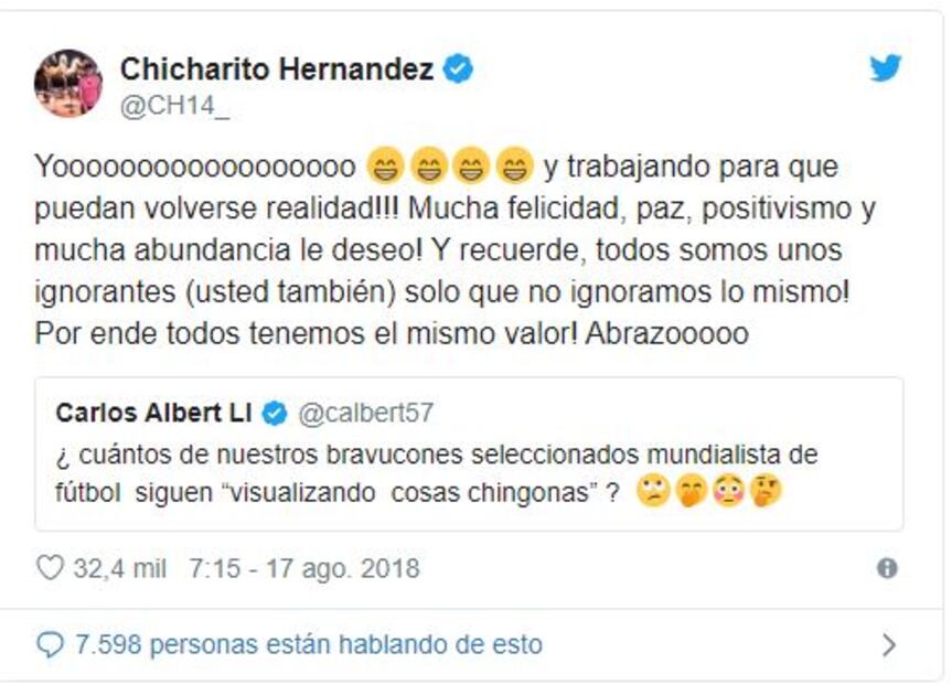 Las publicaciones más polémicas del "Chicharito" Hernández