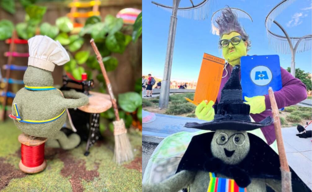 Cheffy confeccionó a máquina su propio traje de cosplay, se disfrazó de la bruja verde, Elphaba. Foto: Instagram