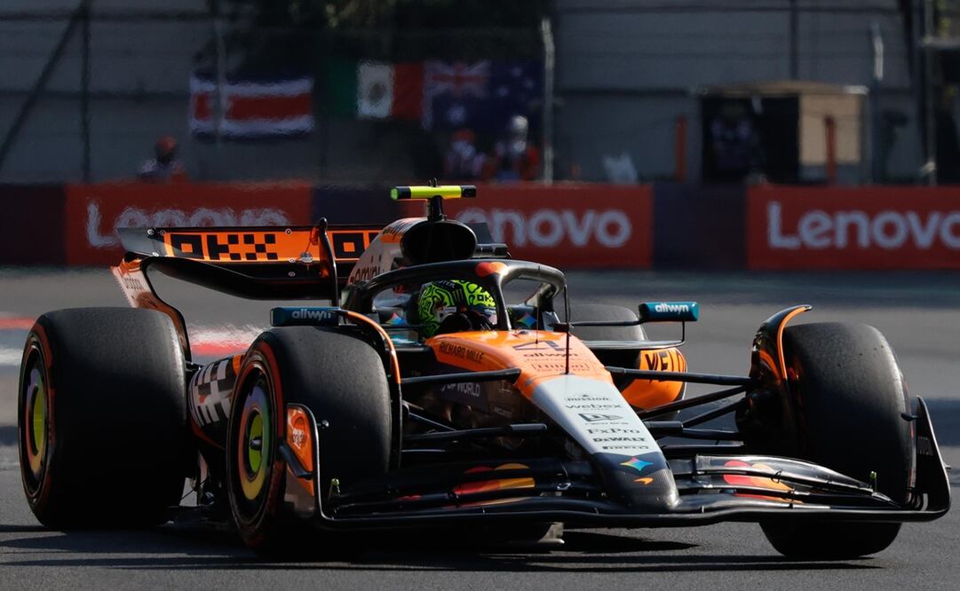 El británico Lando Norris (McLaren) en el Autódromo Hermanos Rodríguez | FOTO: Diego Simón/EL UNIVERSAL