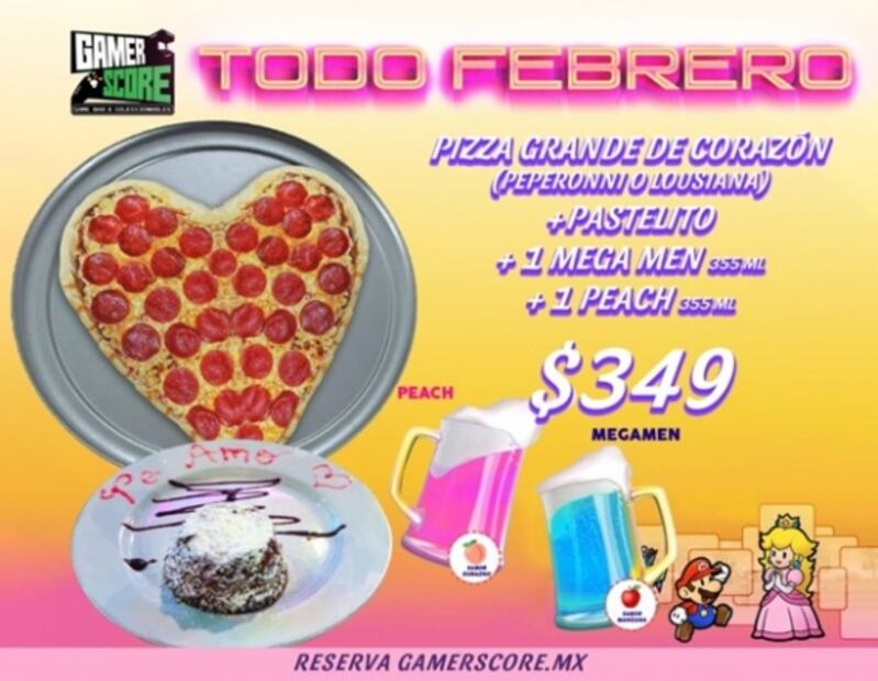 Pizza, tacos en forma de corazón y otros platillos para disfrutar en pareja