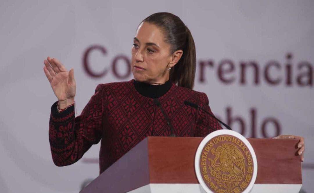 La presidenta Claudia Sheinbaum durante la mañanera del 2 de diciembre del 2025. Foto: Carlos Mejía / EL UNIVERSAL