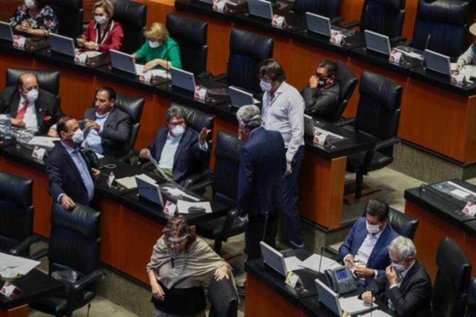 El Senado con cubrebocas; la votación de la Ley de Amnistía en fotos