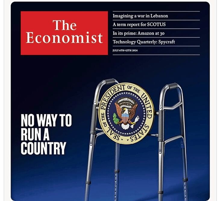 The Economist se sumó a los medios que han lanzado un llamado al presidente Biden para que dé un paso al costado. Foto Especial