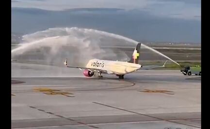 VIDEO. AIFA "bautiza" nuevos vuelos de Volaris; irán a Mérida, Cancún y otros 2 destinos