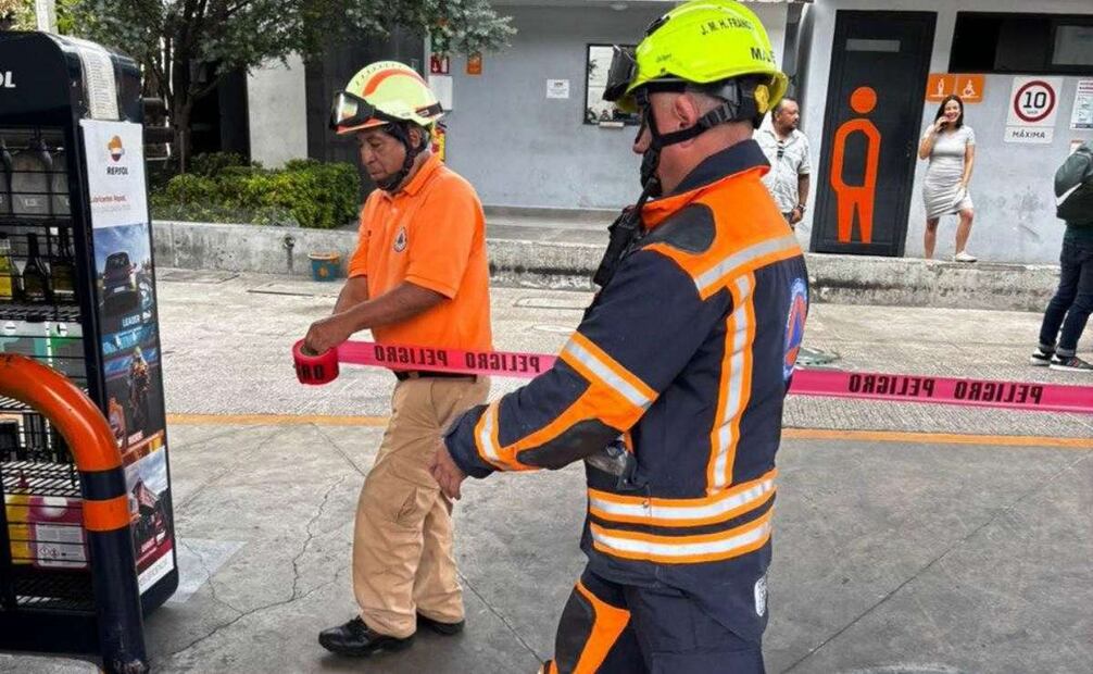 Elementos de seguridad resguardan la zona (05/06/2025). Foto: Especial