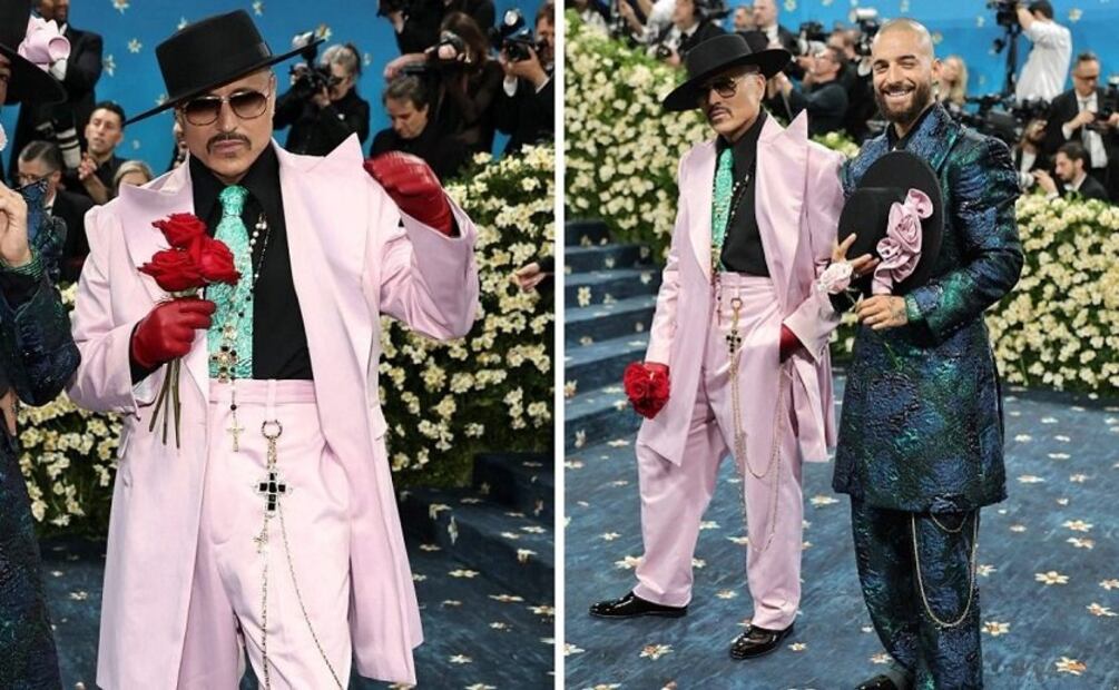 Willy Chavarria y Maluma en la Met Gala 2025. Foto: AFP