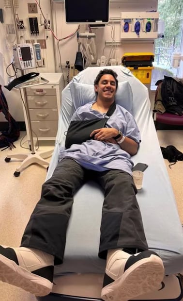 Eduardo Capetillo tuvo un accidente en la nieve. Foto: IVía Redes sociales.