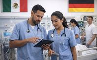 Enfermeros mexicanos en Alemania. Foto: ChatGPT