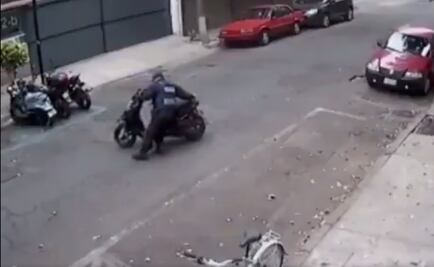 SSP investiga a policía que movió moto a lugar prohibido