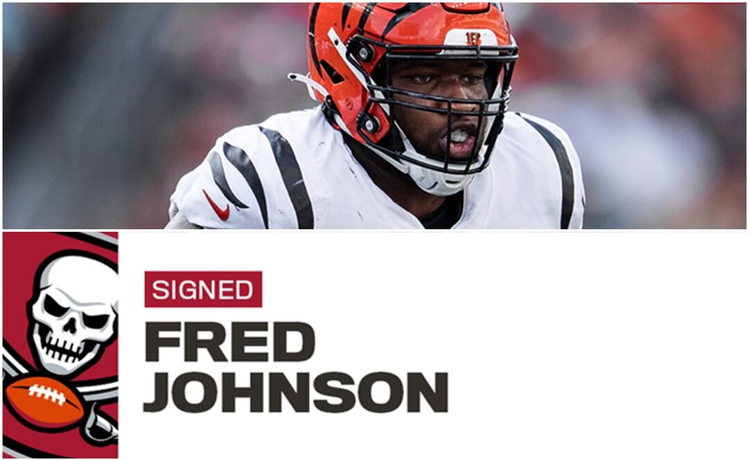 Fred Johnson es nuevo refuerzo de los Buccaneers / FOTO: Especial