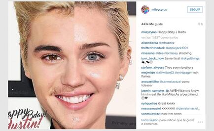 Cyrus y Twitter celebran los 22 años de Bieber