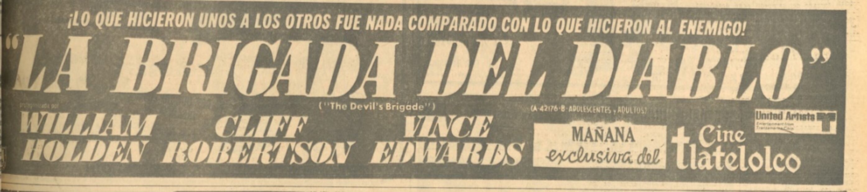 El mundo del espectáculo no se detuvo y esto veía la ciudad mientras la masacre se efectuaba. Foto: Hemeroteca EL UNIVERSAL