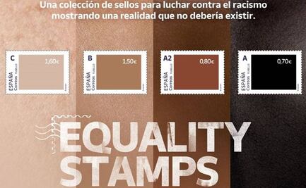 La campaña contra el racismo del correo de España: la estampilla negra es la más barata