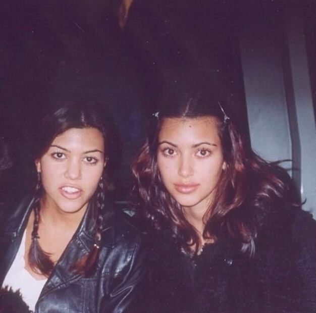 La foto que muestra cómo era Kourtney Kardashian antes de sus cirugías