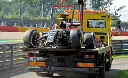 Maldonado choca en ensayos del GP de Bélgica