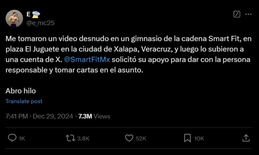 Foto: Captura de pantalla en X