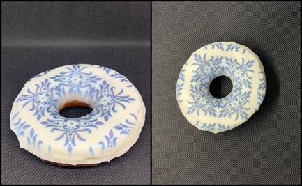 Donas de talavera, la nueva creación de una cafetería en Puebla