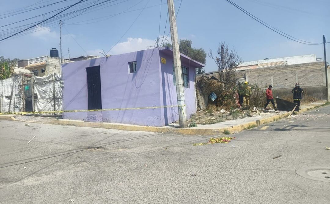 Explosión en taller clandestino de pirotecnia en Tultepec deja un muerto; taller operaba sin permiso. Foto: Especial