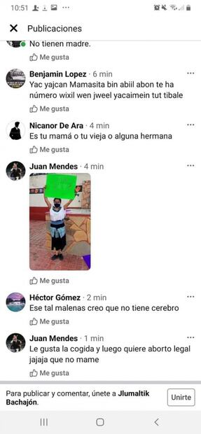 Acusa activista en Chiapas amenazas e insultos