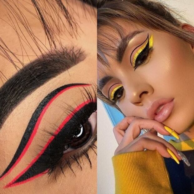 Ideas de maquillaje de ojos neón para lucir en primavera