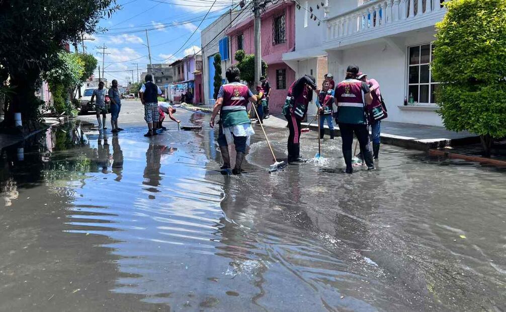 En algunos puntos el agua rebasó más de 80 centímetros de altura, debido a los hundimientos diferenciados que se registran en esa zona lacustre del Valle de México. Foto: Especial