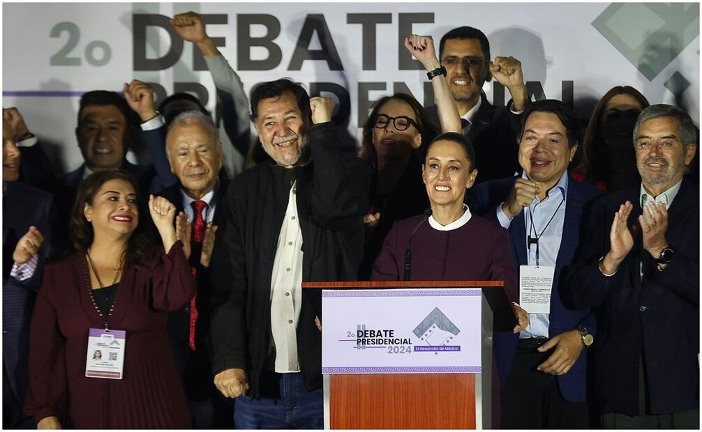 Claudia Sheinbaum tras el segundo debate presidencial. Foto: Berenice Fregoso/EL UNIVERSAL