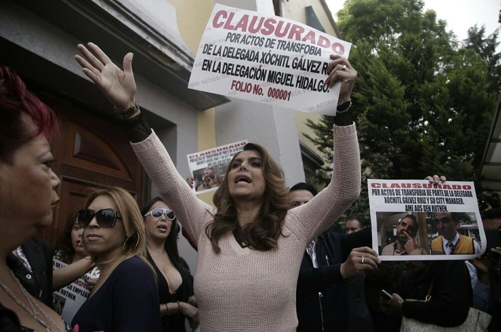 Clausuraron de forma simbólica la delegación Miguel Hidalgo debido a las acciones hechas contra sexoservidoras, la semana pasada. Foto: Alejandra Leyva/EL UNIVERSAL