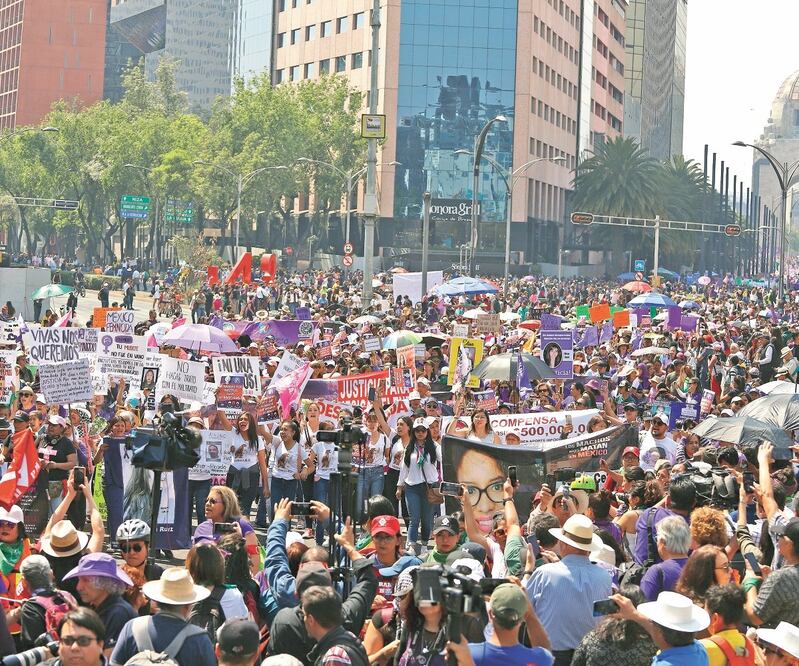 De cara a las movilizaciones por el Día de la Mujer, el Gobierno pidió una manifestación pacífica. Foto: ARCHIVO EL UNIVERSAL
