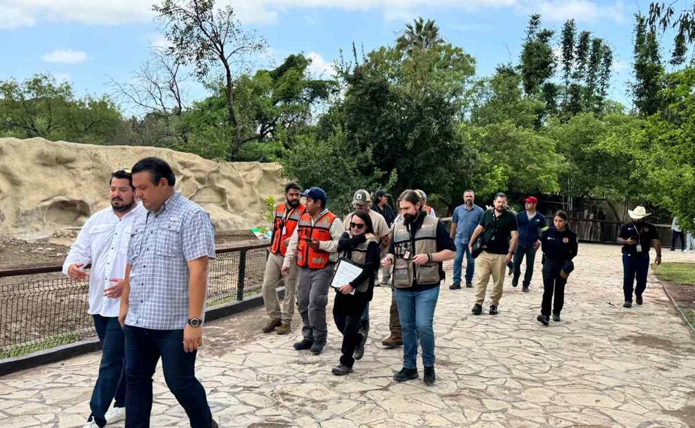 Autoridades de la Secretaría de Medio Ambiente de Nuevo León y Profepa realizan recorrido de supervisión en el Zoológico La Pastora el pasado 25 de septiembre de 2025 tras reportes de presunto maltrato animal. Foto: Especial