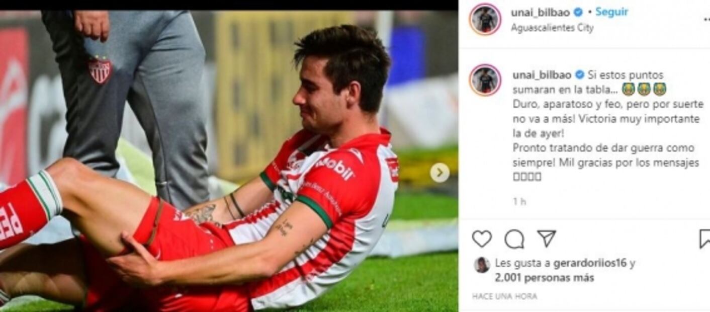 Si estos puntos sumaran en la tabla: El mensaje de Unai Bilbao tras su lesión
