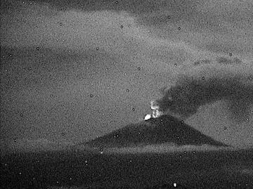 Video. Así se vio la explosión del volcán Popocatépetl
