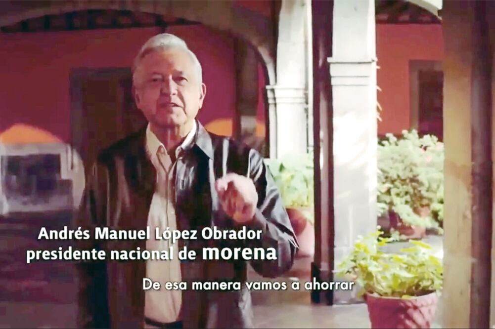 El TEPJF determinó que el contenido del promocional en que el aparece el presidente nacional de Morena destaca temas de interés general como es la corrupción, entre otros, por lo que se ajusta a la pauta genérica de partido político. (IMAGEN: YOUTUBE)