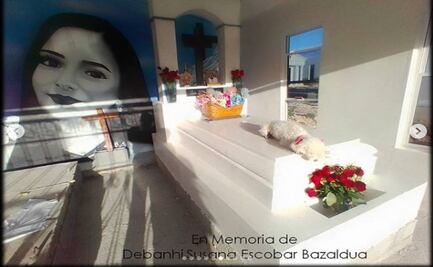 Amiga fiel: "Bombona", la mascota de Debanhi Escobar, luce triste sobre tumba de la joven en NL