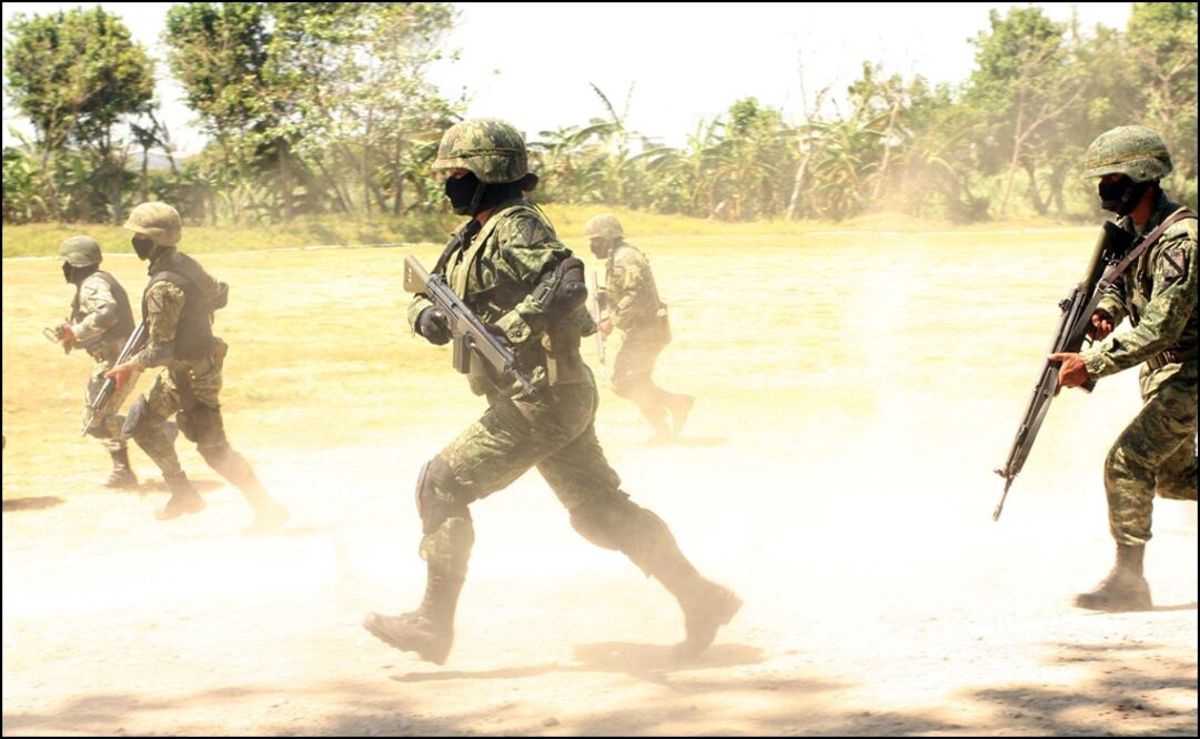 Entrenamiento militar. FOTO HORACIO ZAMORA