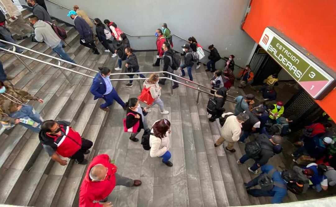 La estación Balderas se habilitó como una terminal temporal. Foto: Valente Rosas EL UNIVERSAL