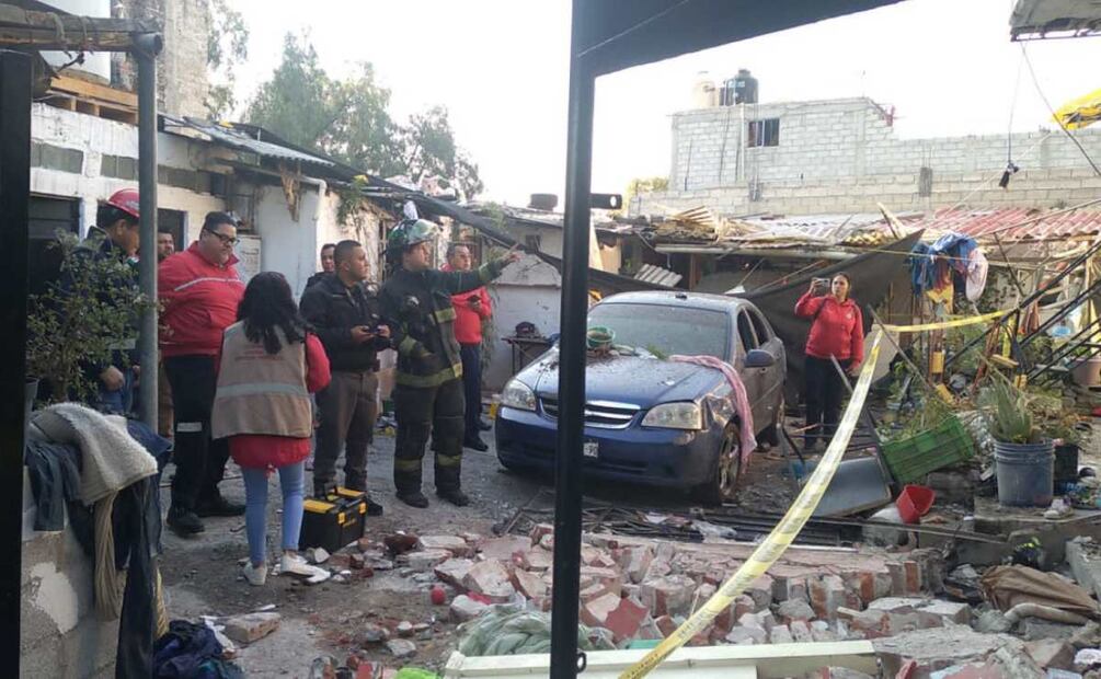 Explosión por acumulación de gas en Tlalnepantla. Foto: Especial