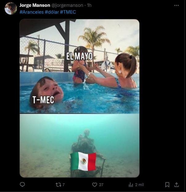 Los mejores memes que dejaron los aranceles de Trump a México. Foto: Captura de pantalla