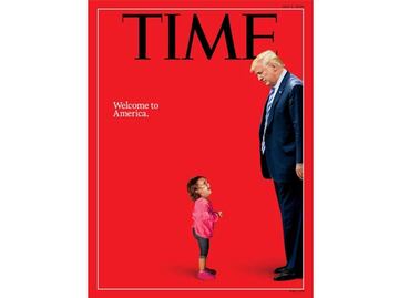 Donald Trump se 'enfrenta' a una niña migrante en portada de Time