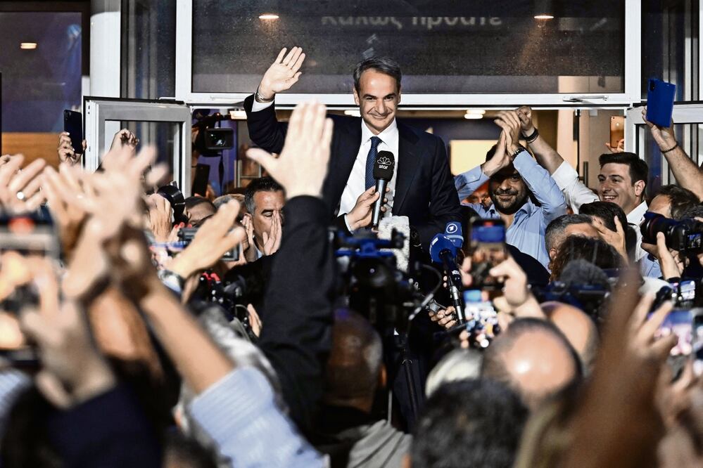 El primer ministro y líder del partido Nueva Democracia, Kyriakos Mitsotakis. Foto: Aris Messinis / AFP